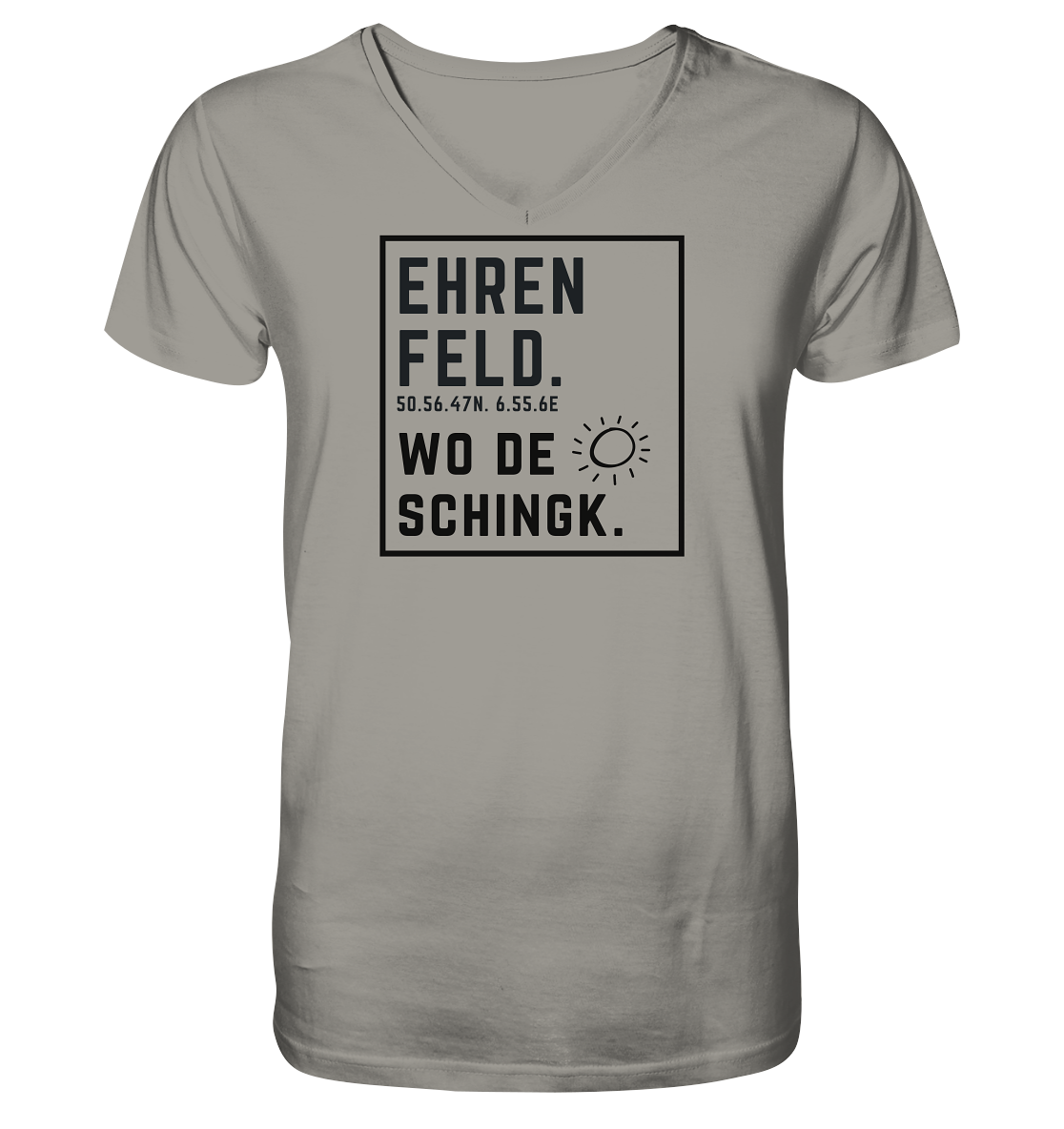 Wo de Sonn schingk - Ehrenfeld Druck  - V-Neck Shirt