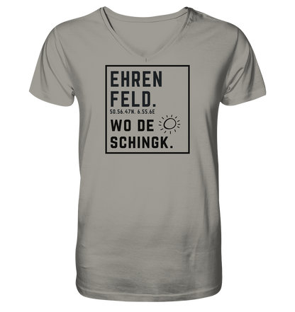 Wo de Sonn schingk - Ehrenfeld Druck  - V-Neck Shirt