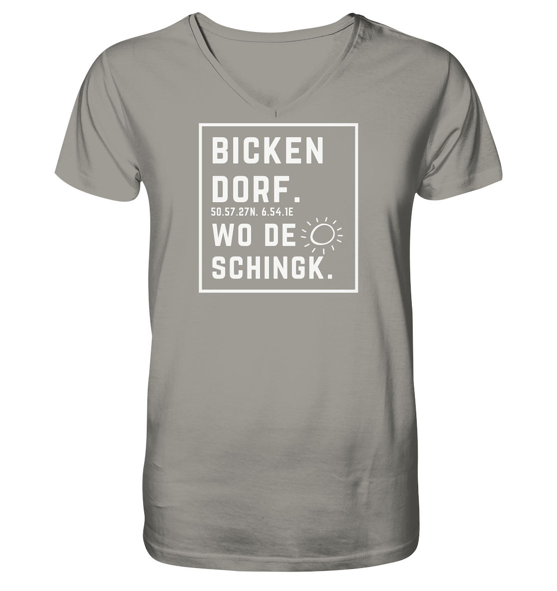 Wo de Sonn schingk - Bickendorf Druck - V-Neck Shirt