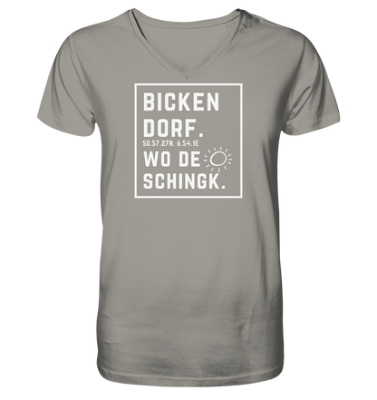 Wo de Sonn schingk - Bickendorf Druck - V-Neck Shirt