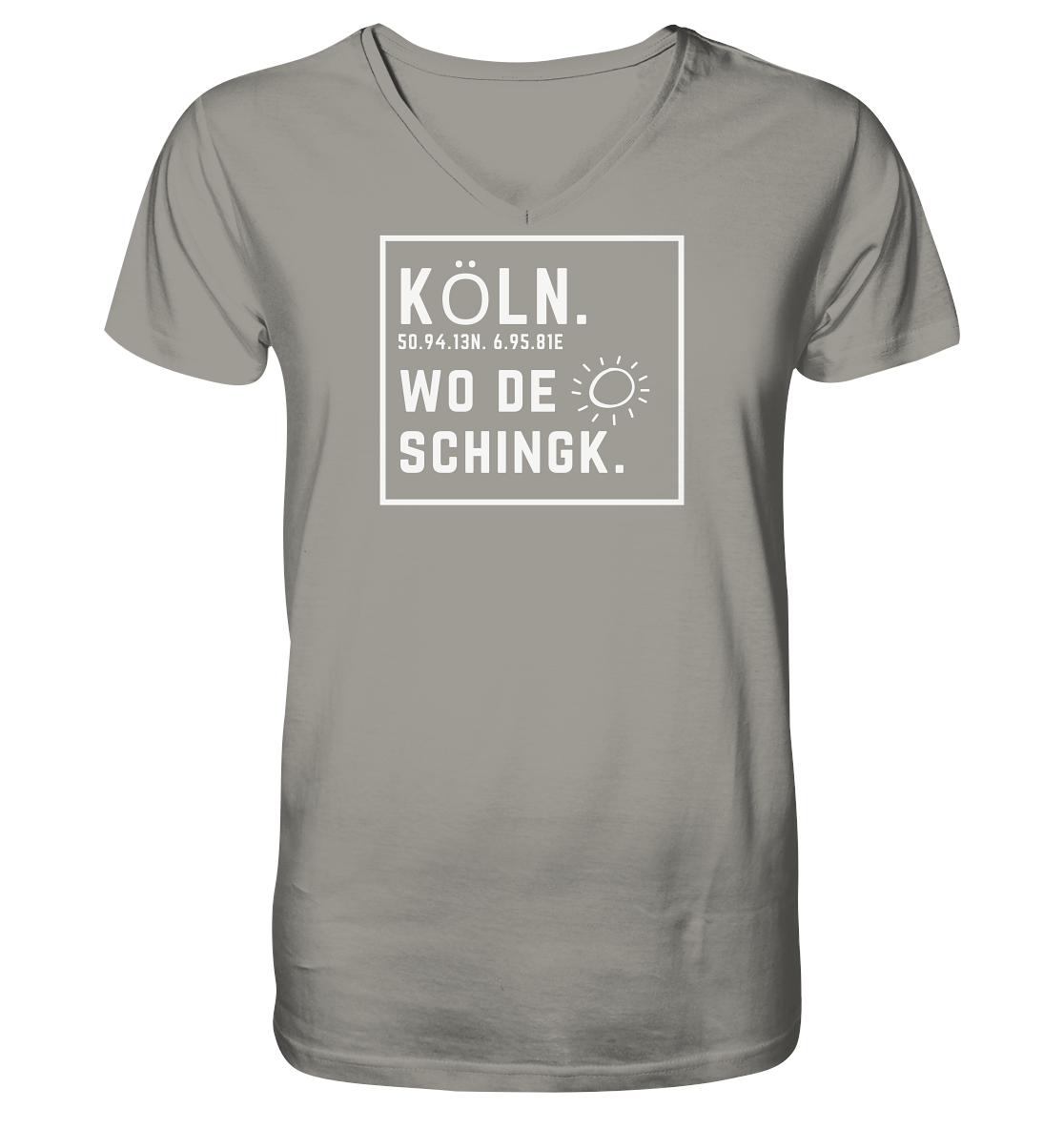 Wo de Sonn schingk - Köln Druck - V-Neck Shirt