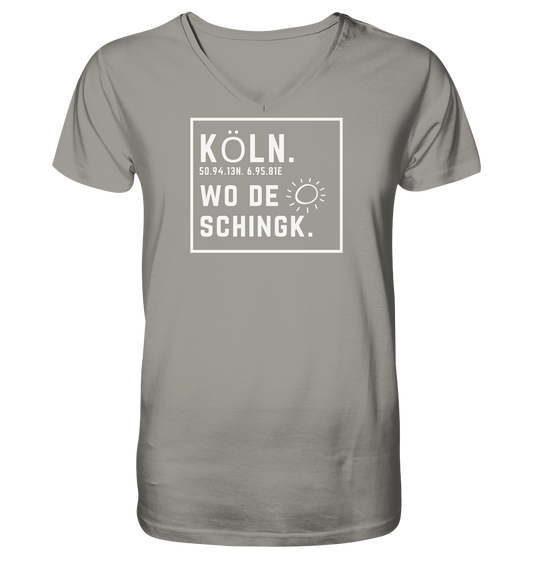 Wo de Sonn schingk - Köln Druck - V-Neck Shirt