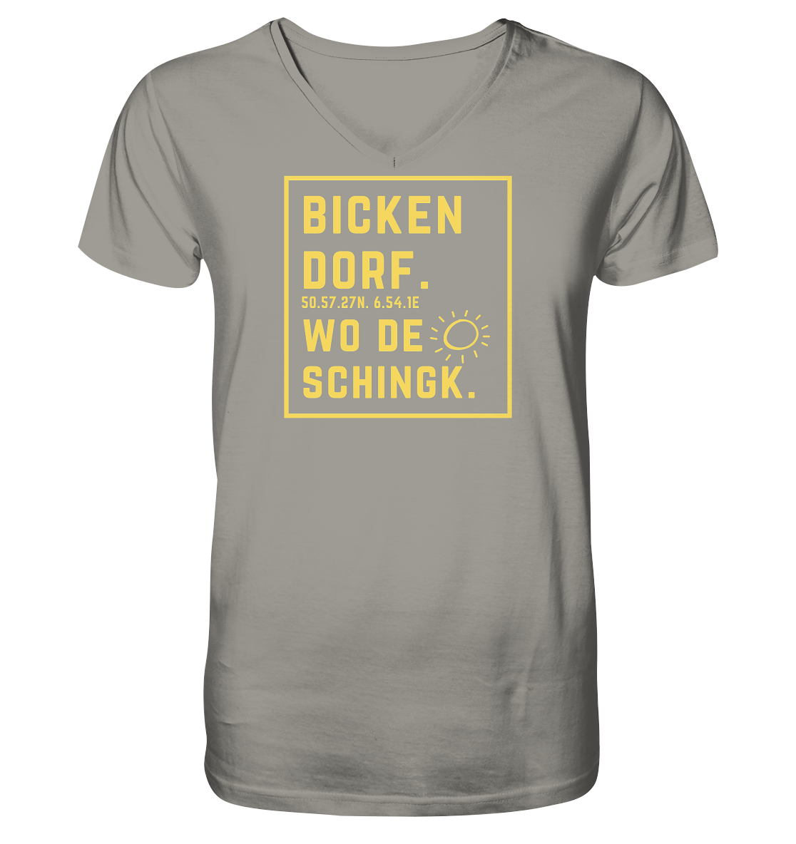 Wo de Sonn schingk - Bickendorf Druck - V-Neck Shirt
