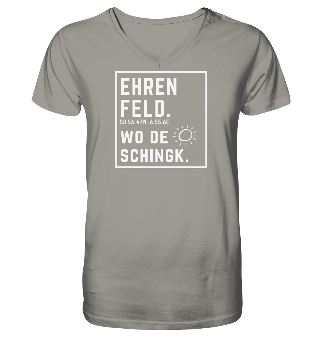 Wo de Sonn schingk - Ehrenfeld Druck - V-Neck Shirt