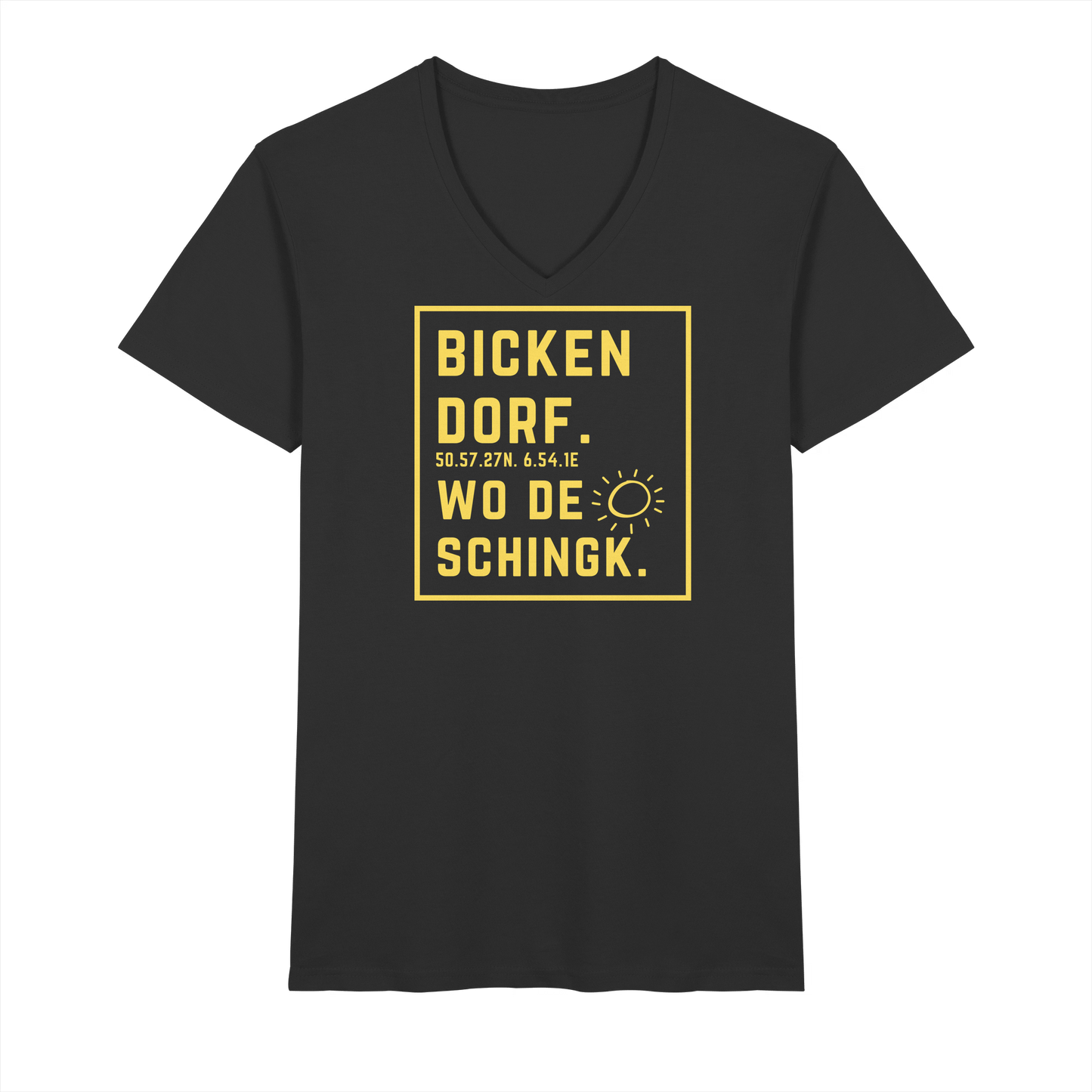 Wo de Sonn schingk - Bickendorf Druck - V-Neck Shirt