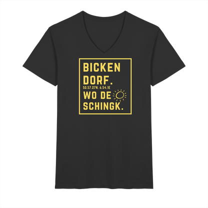 Wo de Sonn schingk - Bickendorf Druck - V-Neck Shirt
