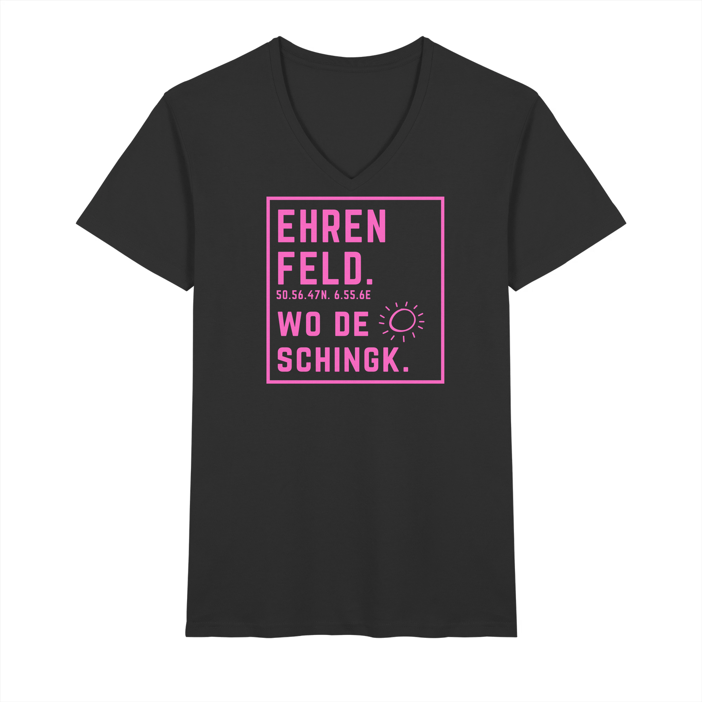 Wo de Sonn schingk - Ehrenfeld Druck   - V-Neck Shirt