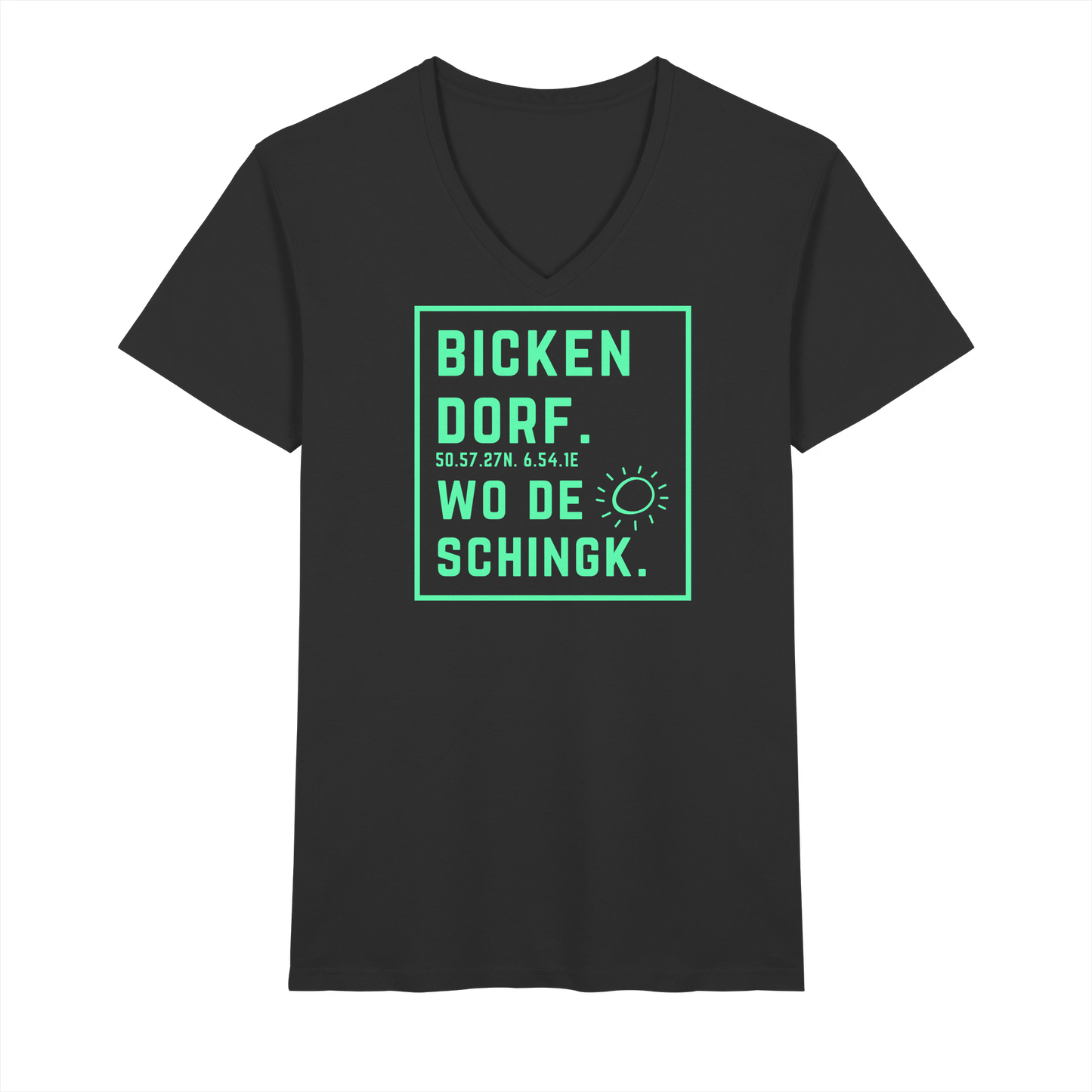 Wo de Sonn schingk - Bickendorf Druck - V-Neck Shirt