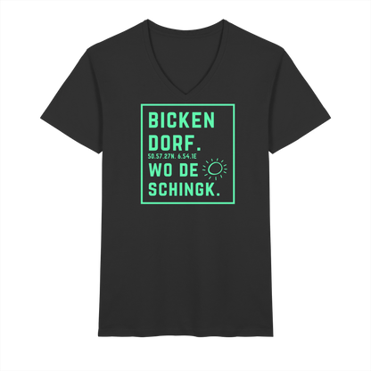 Wo de Sonn schingk - Bickendorf Druck - V-Neck Shirt