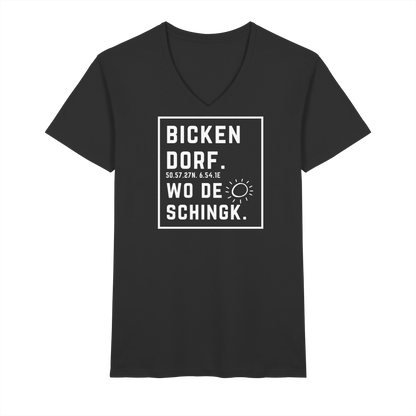 Wo de Sonn schingk - Bickendorf Druck - V-Neck Shirt