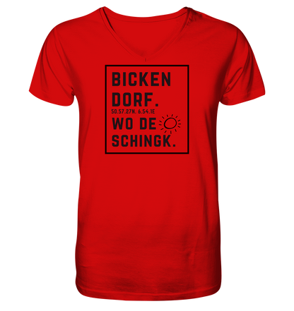 Wo de Sonn schingk - Bickendorf Druck  - V-Neck Shirt