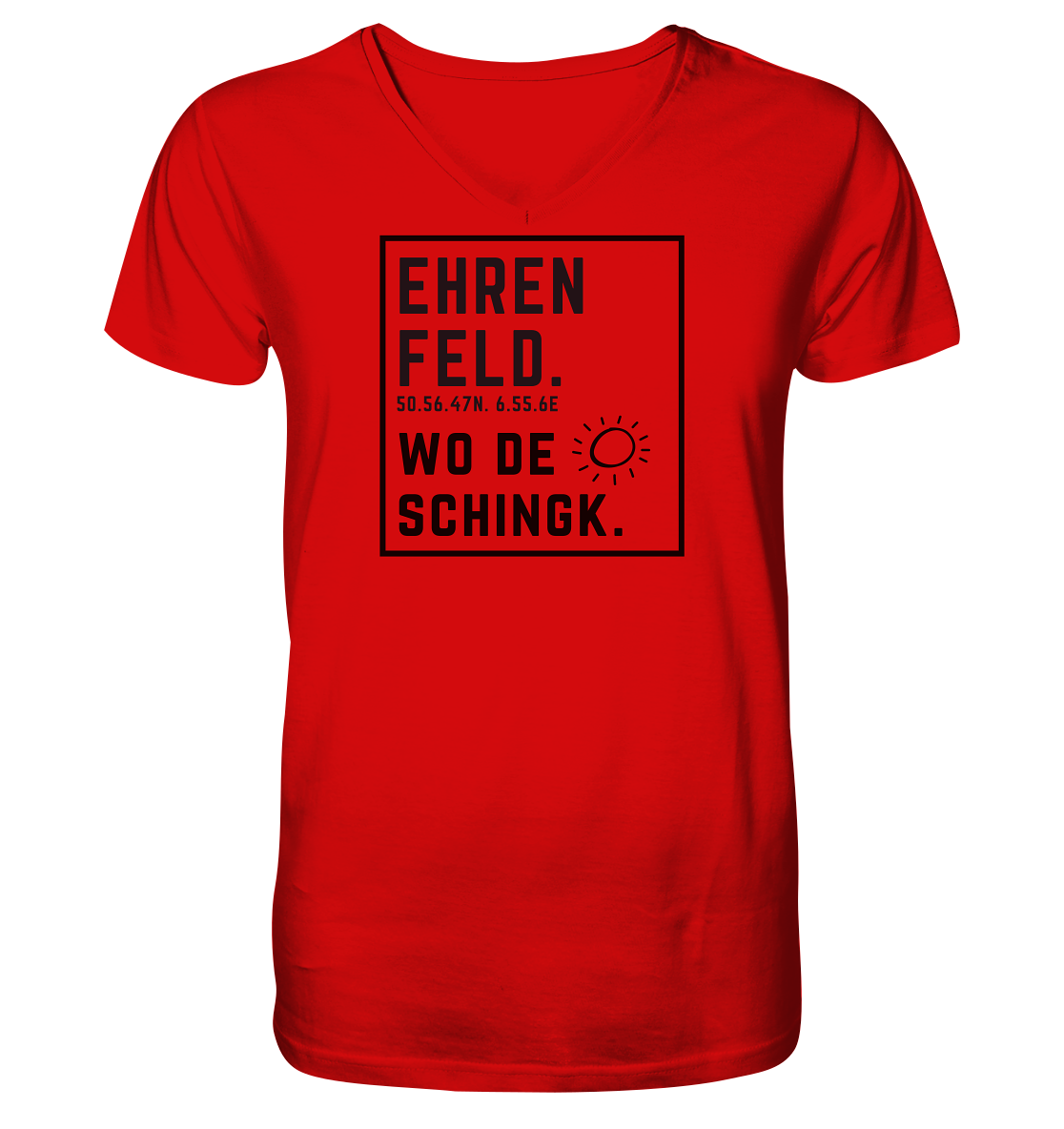 Wo de Sonn schingk - Ehrenfeld Druck  - V-Neck Shirt