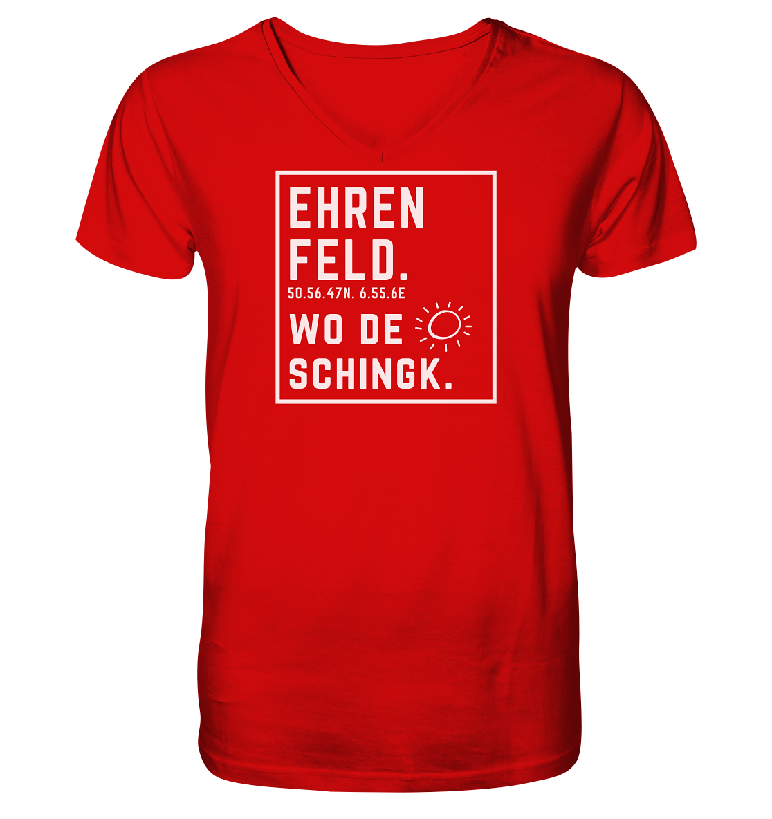 Wo de Sonn schingk - Ehrenfeld Druck - V-Neck Shirt