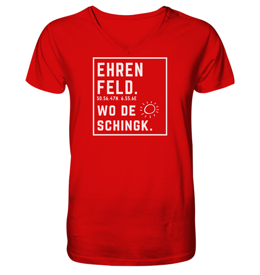Wo de Sonn schingk - Ehrenfeld Druck - V-Neck Shirt