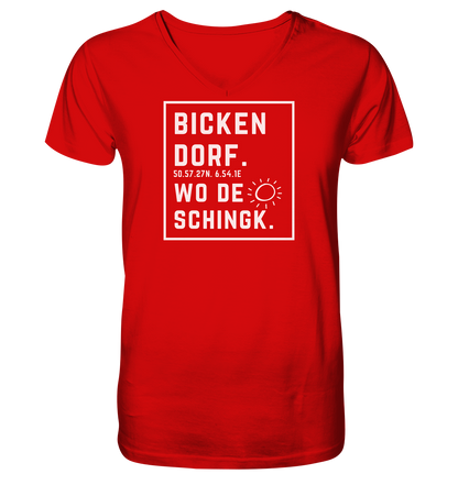 Wo de Sonn schingk - Bickendorf Druck - V-Neck Shirt
