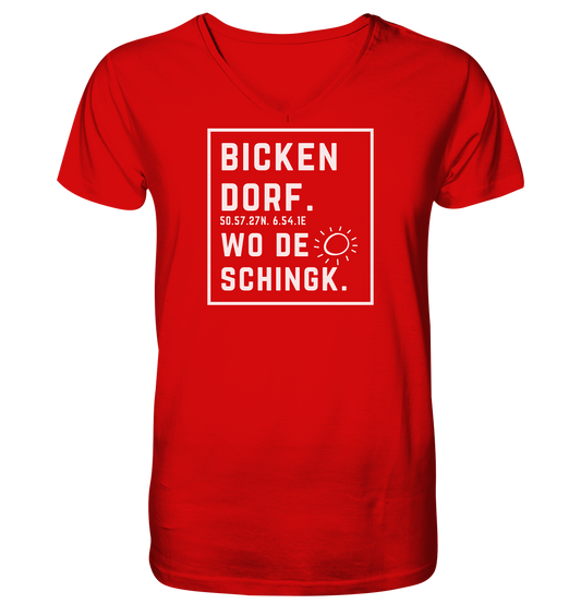 Wo de Sonn schingk - Bickendorf Druck - V-Neck Shirt