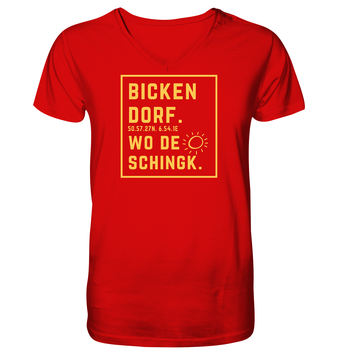 Wo de Sonn schingk - Bickendorf Druck - V-Neck Shirt
