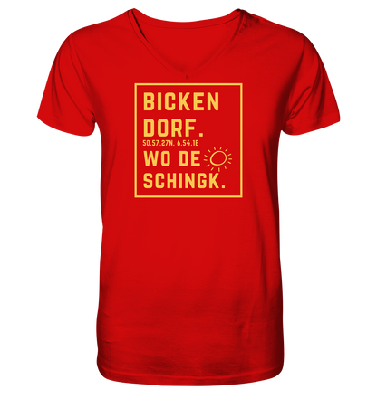 Wo de Sonn schingk - Bickendorf Druck - V-Neck Shirt