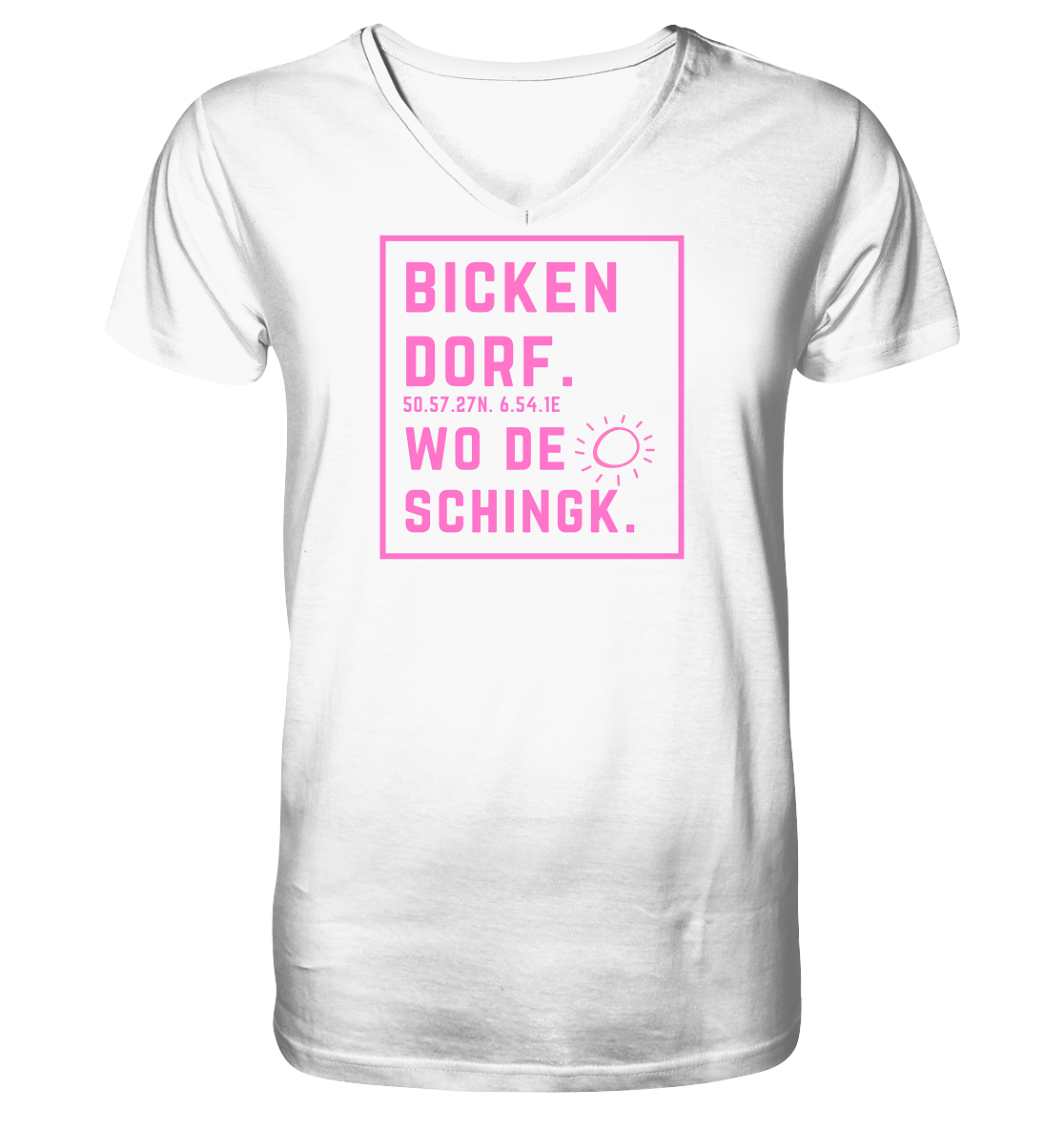 Wo de Sonn schingk - Bickendorf Druck  - V-Neck Shirt
