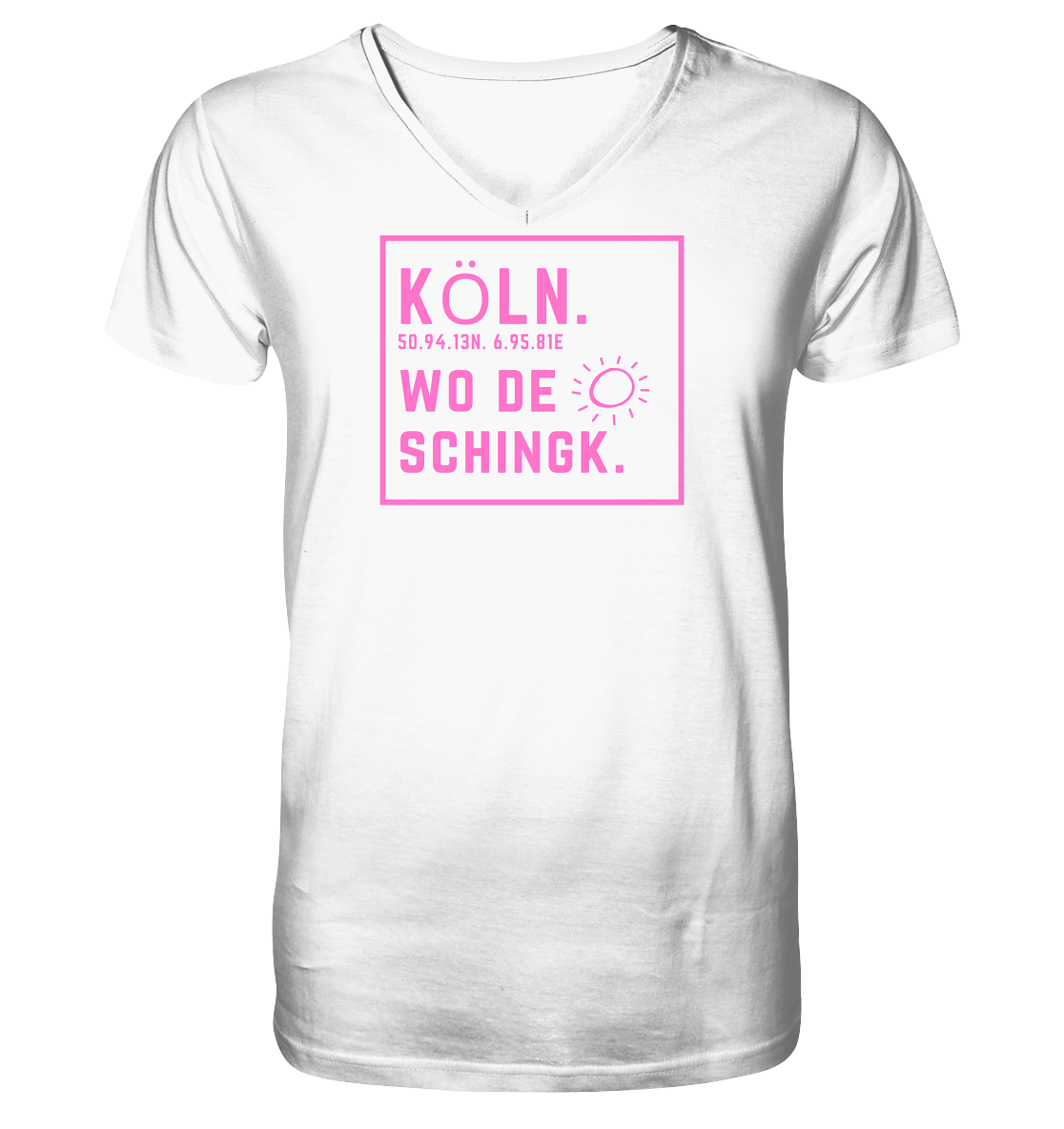 Wo de Sonn schingk - Köln Druck  - V-Neck Shirt