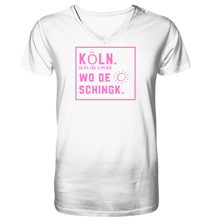 Wo de Sonn schingk - Köln Druck  - V-Neck Shirt