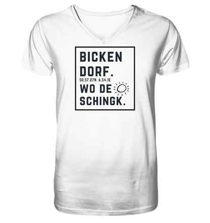 Wo de Sonn schingk - Bickendorf Druck  - V-Neck Shirt