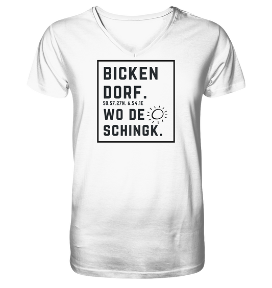 Wo de Sonn schingk - Bickendorf Druck  - V-Neck Shirt