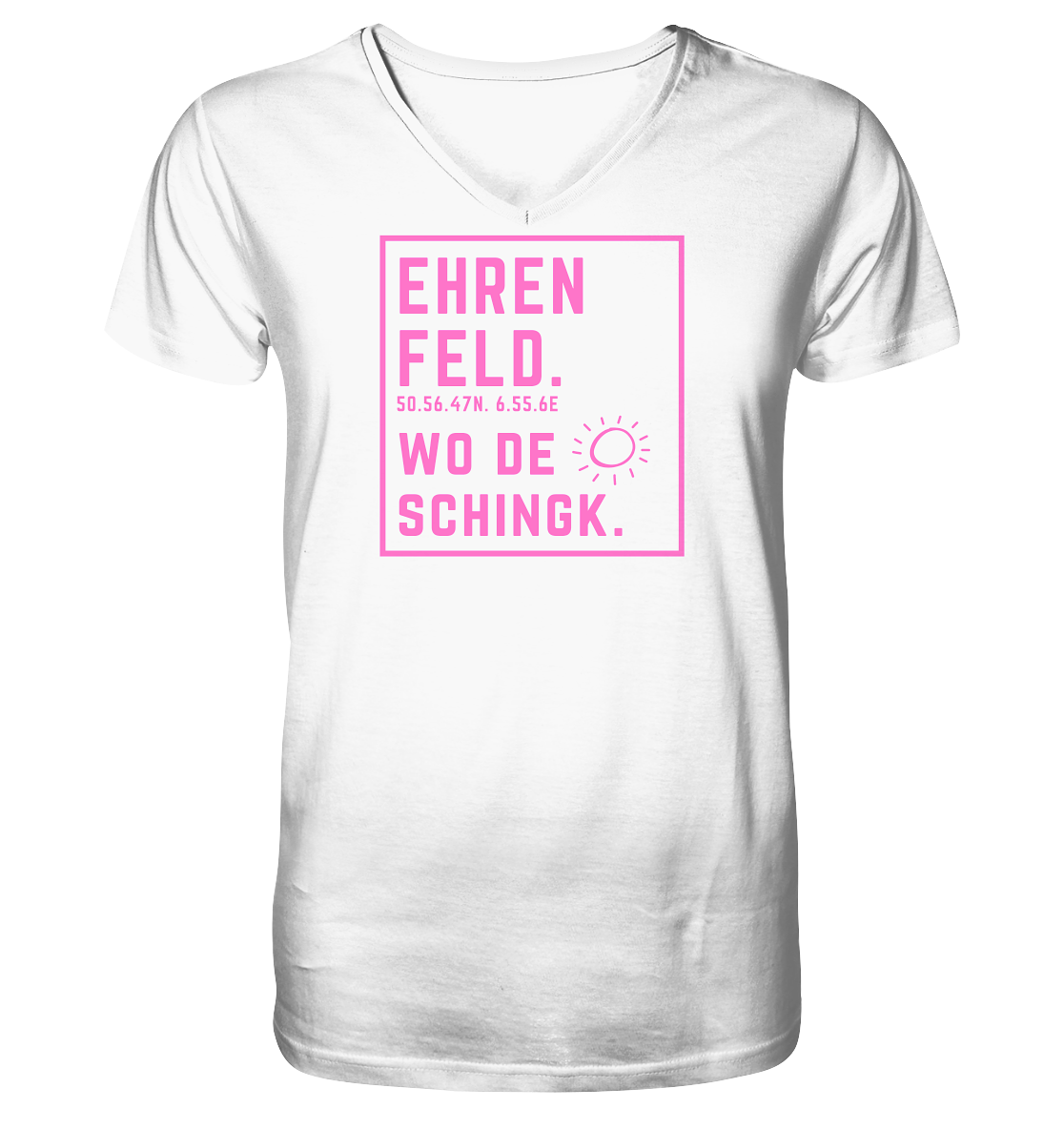 Wo de Sonn schingk - Ehrenfeld Druck   - V-Neck Shirt