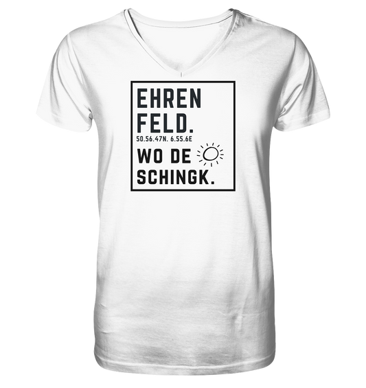 Wo de Sonn schingk - Ehrenfeld Druck  - V-Neck Shirt