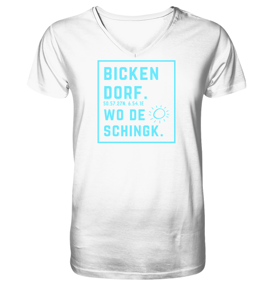 Wo de Sonn schingk - Bickendorf Druck - V-Neck Shirt
