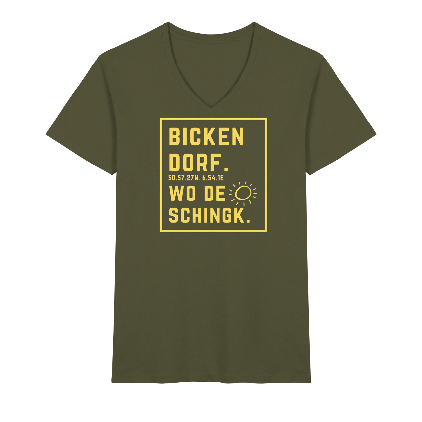 Wo de Sonn schingk - Bickendorf Druck - V-Neck Shirt