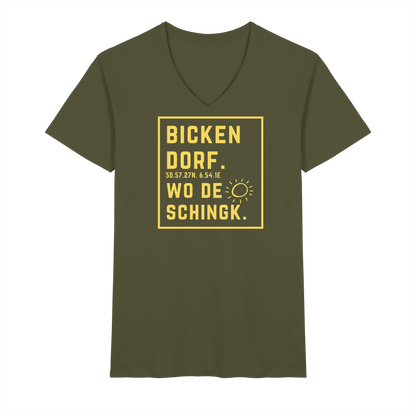Wo de Sonn schingk - Bickendorf Druck - V-Neck Shirt