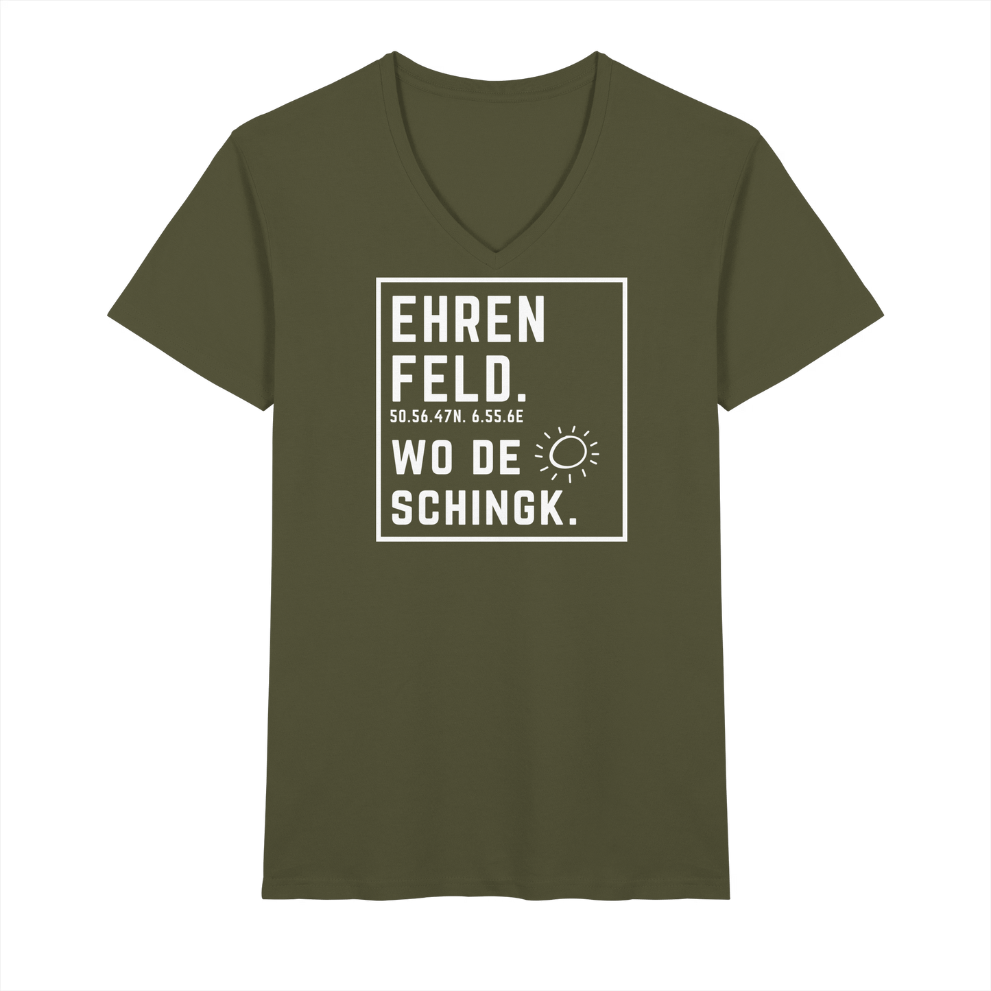 Wo de Sonn schingk - Ehrenfeld Druck - V-Neck Shirt