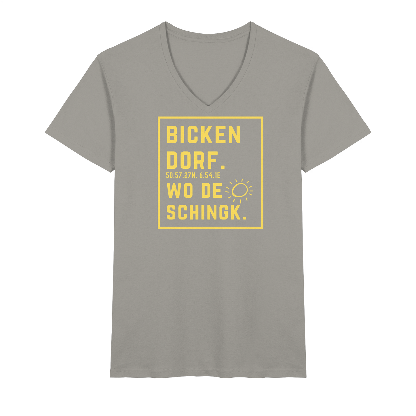 Wo de Sonn schingk - Bickendorf Druck - V-Neck Shirt