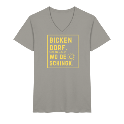 Wo de Sonn schingk - Bickendorf Druck - V-Neck Shirt
