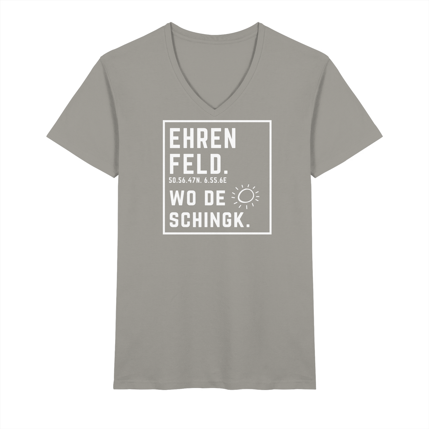 Wo de Sonn schingk - Ehrenfeld Druck - V-Neck Shirt