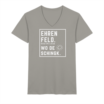 Wo de Sonn schingk - Ehrenfeld Druck - V-Neck Shirt
