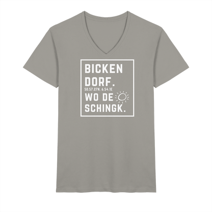 Wo de Sonn schingk - Bickendorf Druck - V-Neck Shirt