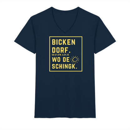 Wo de Sonn schingk - Bickendorf Druck - V-Neck Shirt