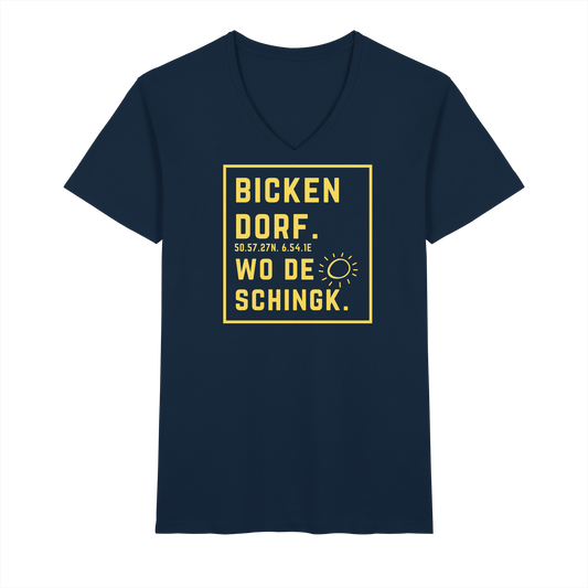 Wo de Sonn schingk - Bickendorf Druck - V-Neck Shirt