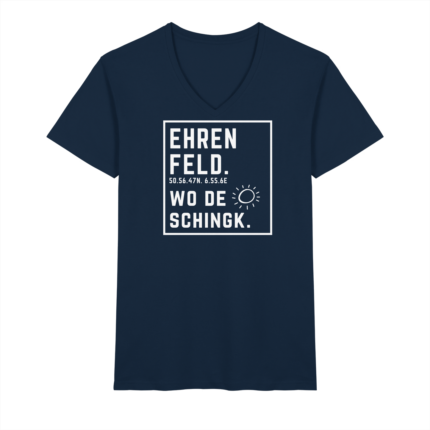 Wo de Sonn schingk - Ehrenfeld Druck - V-Neck Shirt