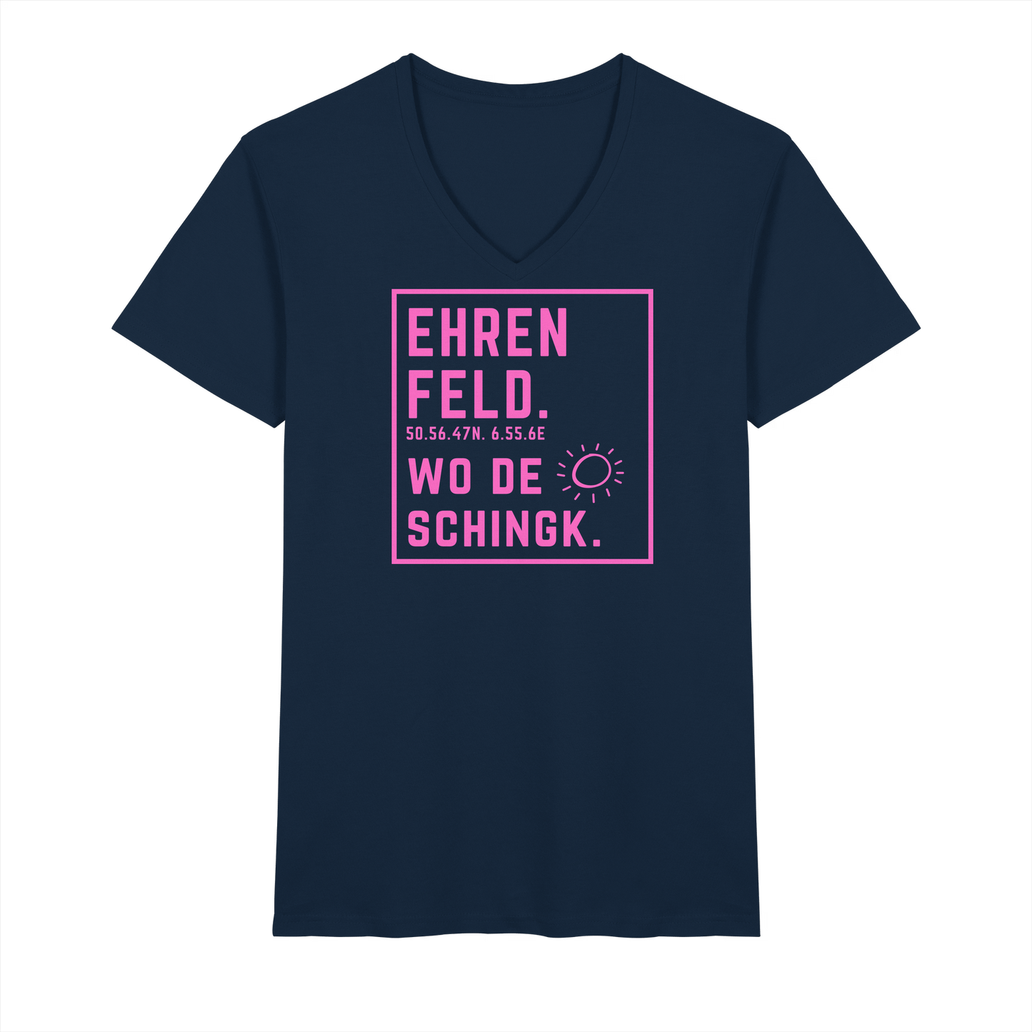 Wo de Sonn schingk - Ehrenfeld Druck   - V-Neck Shirt