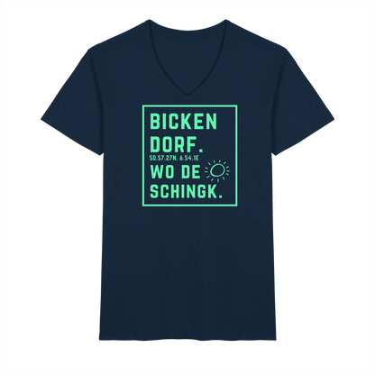 Wo de Sonn schingk - Bickendorf Druck - V-Neck Shirt