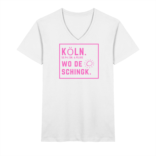 Wo de Sonn schingk - Köln Druck  - V-Neck Shirt