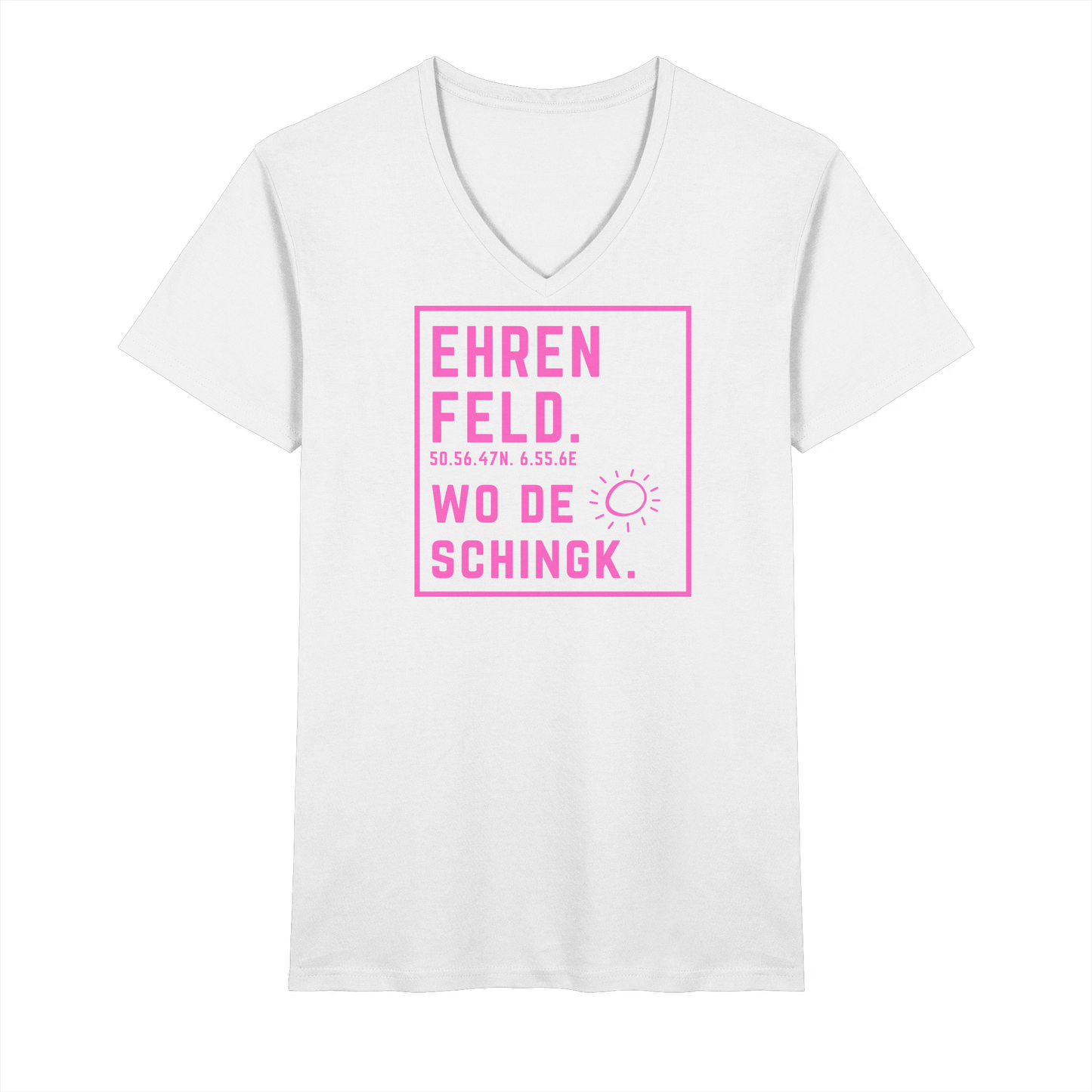 Wo de Sonn schingk - Ehrenfeld Druck   - V-Neck Shirt