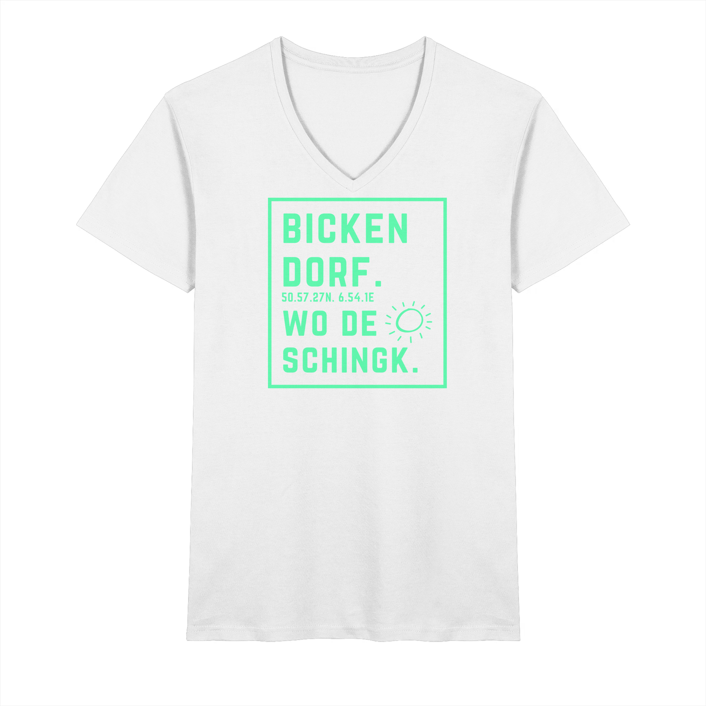 Wo de Sonn schingk - Bickendorf Druck - V-Neck Shirt