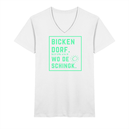 Wo de Sonn schingk - Bickendorf Druck - V-Neck Shirt