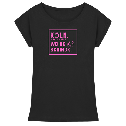 Wo de Sonn schingk - Köln Druck  - Womens Extended Shoulder T-Shirt