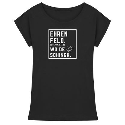 Wo de Sonn schingk - Ehrenfeld Druck - Womens Extended Shoulder T-Shirt