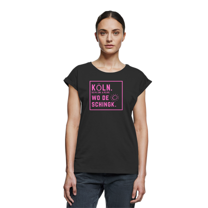 Wo de Sonn schingk - Köln Druck  - Womens Extended Shoulder T-Shirt